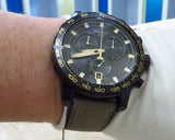 Tissot Supersport Chrono Black Dial Beige Nylon Strap Watch For Men - T125.617.37.051.01