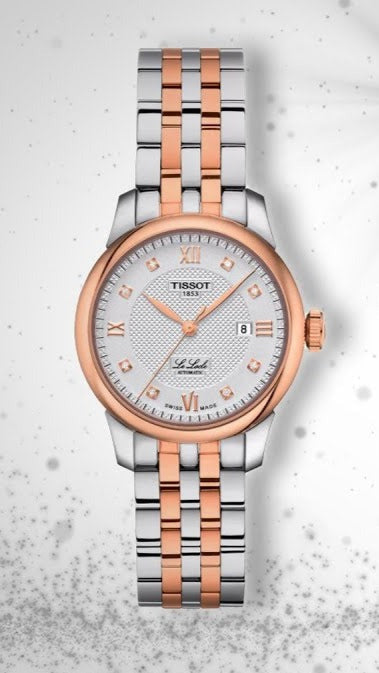 Buy Shop Tissot Le Locle Lady Automatic Diamonds Silver Dial Two Tone Steel Strap Watch For Women - T006.207.22.036.00 USA Online