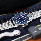 Buy Shop Citizen Promaster Mechanical Blue Dial Silver Steel Strap Watch For Men - NJ0121-89L USA Online