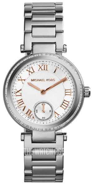 Buy Shop Michael Kors Skylar Quartz White Dial Silver Steel Strap Watch For Women - MK5970 USA Online