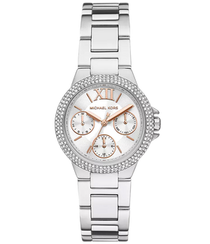 Buy Shop Michael Kors Camille Chronograph White Dial Silver Steel Strap Watch For Women - MK7198 USA Online