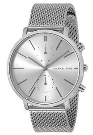 Buy Shop Michael Kors Jaryn Silver Dial Silver Mesh Bracelet Watch for Men - MK8541 USA Online