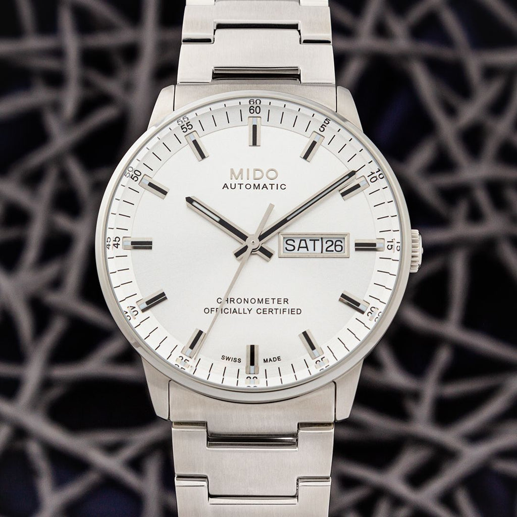 Buy Shop Mido Commander II Automatic Chronometer Silver Dial Silver Steel Strap Watch For Men - M021.431.11.031.00 USA Online