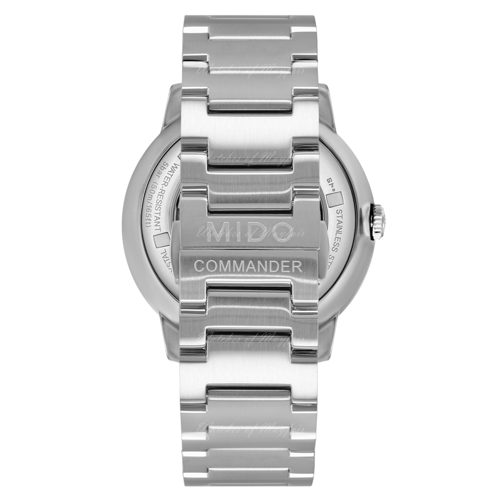 Buy Shop Mido Commander II Automatic Black Dial Silver Steel Strap Watch For Men - M021.431.11.051.00 USA Online