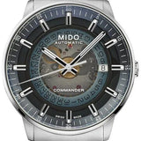 Buy Shop Mido Commander Automatic Gradient Blue Dial Silver Steel Strap Watch For Men - M021.407.11.411.01 USA Online