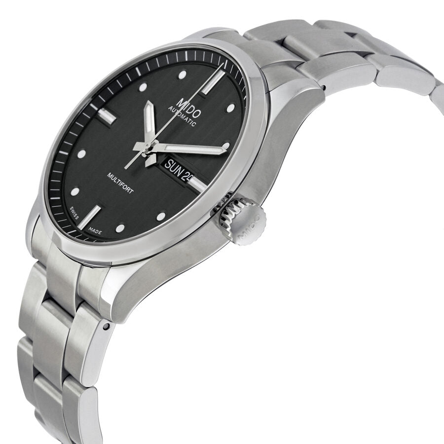 Buy Shop Mido Multifort Automatic Gray Dial Silver Steel Strap Watch For Men - M005.430.11.061.80 USA Online