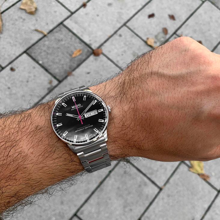 Buy Shop Mido Commander II Automatic Chronometer Grey Dial Silver Steel Strap Watch For Men - M021.431.11.061.01 USA Online