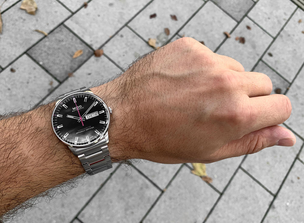 Buy Shop Mido Commander II Automatic Black Dial Silver Steel Strap Watch For Men - M021.431.11.051.00 USA Online