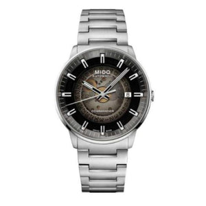 Buy Shop Mido Commander Automatic Gradient Black Dial Silver Steel Strap Watch For Men - M021.407.11.411.00 USA Online