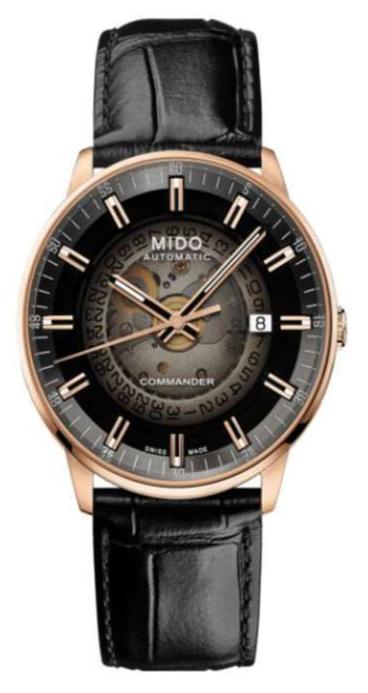 Buy Shop Mido Commander Automatic Black Dial Black Leather Strap Watch For Men - M021.407.36.411.00 USA Online