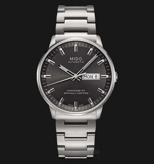 Buy Shop Mido Commander II Automatic Chronometer Grey Dial Silver Steel Strap Watch For Men - M021.431.11.061.00 USA Online