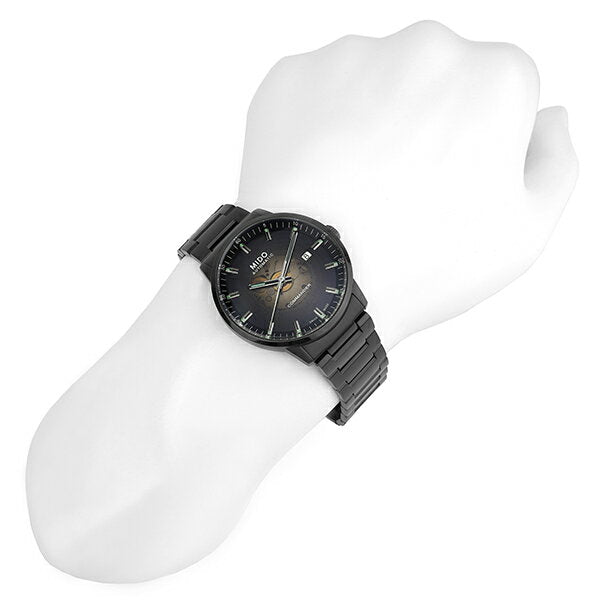 Buy Shop Mido Commander II Automatic Gradient Black Dial Black Steel Strap Watch For Men - M021.407.33.411.00 USA Online