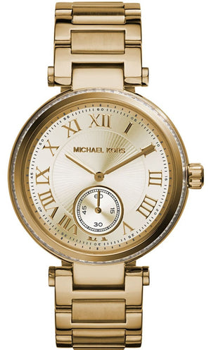 Buy Shop Michael Kors Skylar Gold Dial Gold Steel Strap Watch for Women - MK5867 USA Online