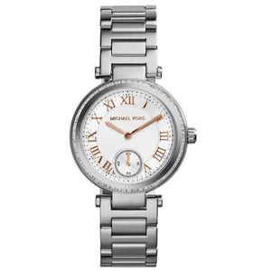 Buy Shop Michael Kors Skylar Quartz White Dial Silver Steel Strap Watch For Women - MK5970 USA Online