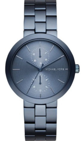 Buy Shop Michael Kors Garner Chronograph Quartz Blue Dial Blue Steel Strap Watch For Women - MK6410 USA Online