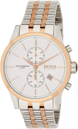 Buy Shop Hugo Boss Jet Silver Dial Two Tone Steel Strap Watch for Men - 1513385 USA Online
