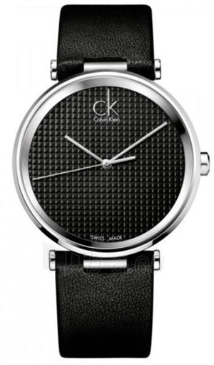 Buy Shop Calvin Klein Sight Black Dial Black Leather Strap Watch for Men - K1S21102 USA Online