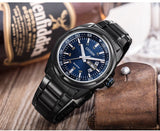 Buy Shop Citizen Eco Drive Blue Dial Black Steel Strap Watch For Men - AW0024-58LB USA Online
