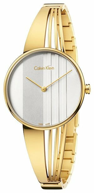 Buy Shop Calvin Klein Drift Silver Dial Gold Steel Strap Watch for Women - K6S2N516 USA Online