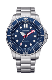 Buy Shop Citizen Promaster Mechanical Blue Dial Silver Steel Strap Watch For Men - NJ0121-89L USA Online