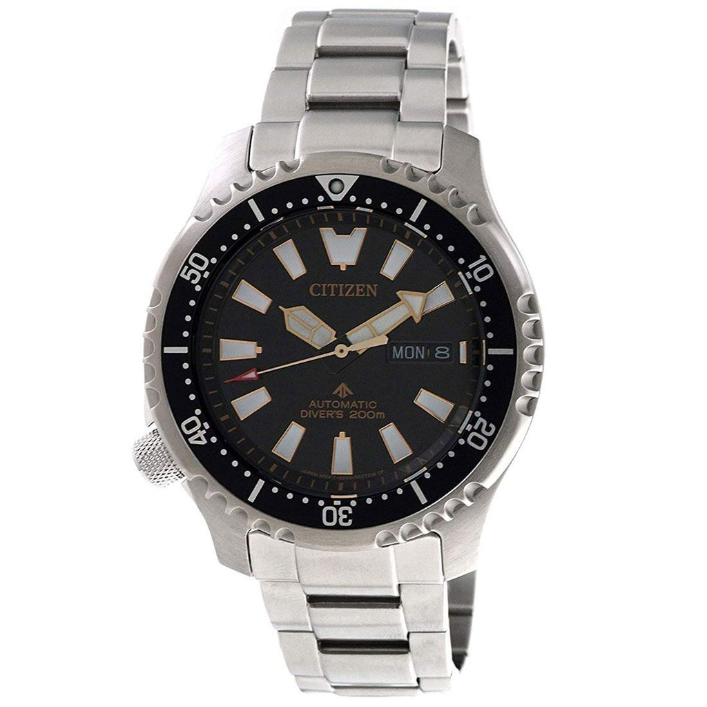 Buy Shop Citizen Promaster 200M Diver Fugu Asian Limited Edition Black Dial Silver Steel Strap Watch For Men - NY0090-86E USA Online