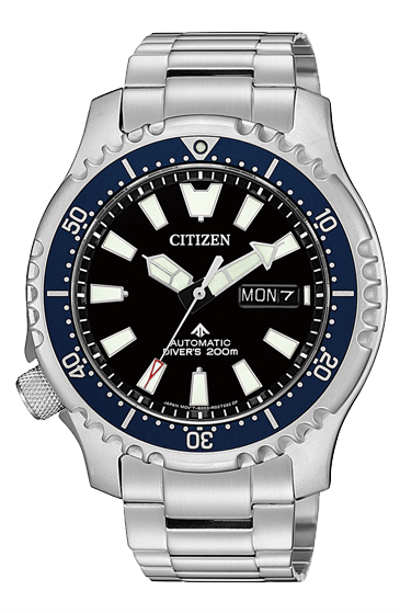 Buy Shop Citizen Promaster Fugu Limited Edition Diver's 200m Automatic Black Dial Silver Steel Strap Watch For Men - NY0098-84E USA Online