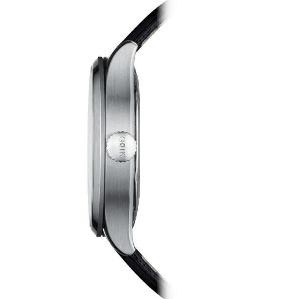 Buy Shop Mido Multifort Automatic Silver Dial Black Leather Strap Watch For Men - M005.430.16.031.80 USA Online