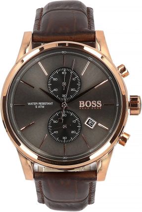 Buy Shop Hugo Boss Jet Grey Dial Brown Leather Strap Watch for Men - 1513281 USA Online