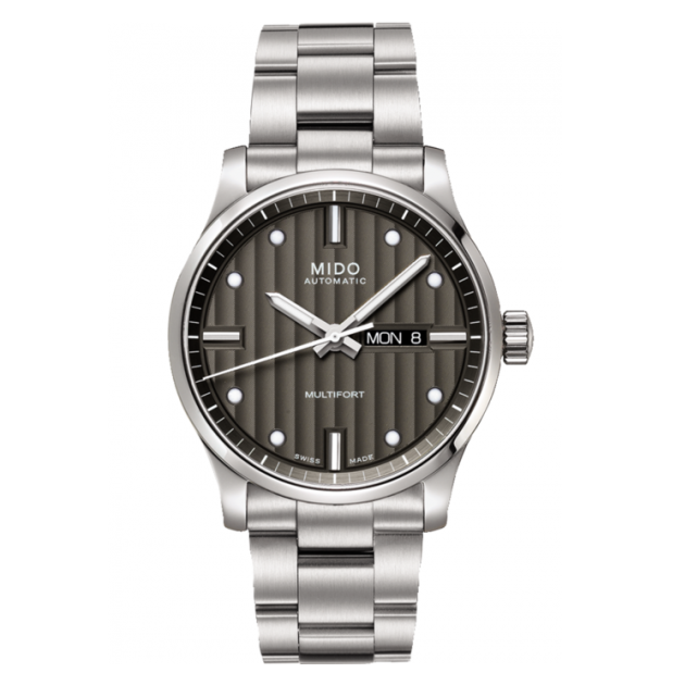 Buy Shop Mido Multifort Automatic Gray Dial Silver Steel Strap Watch For Men - M005.430.11.061.80 USA Online
