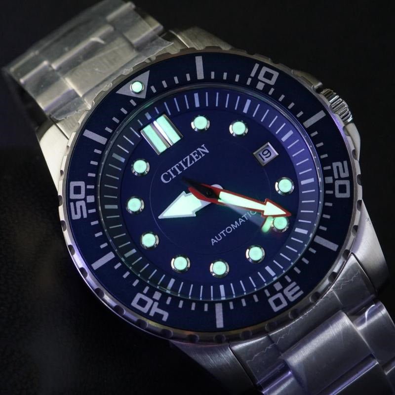 Buy Shop Citizen Promaster Mechanical Blue Dial Silver Steel Strap Watch For Men - NJ0121-89L USA Online