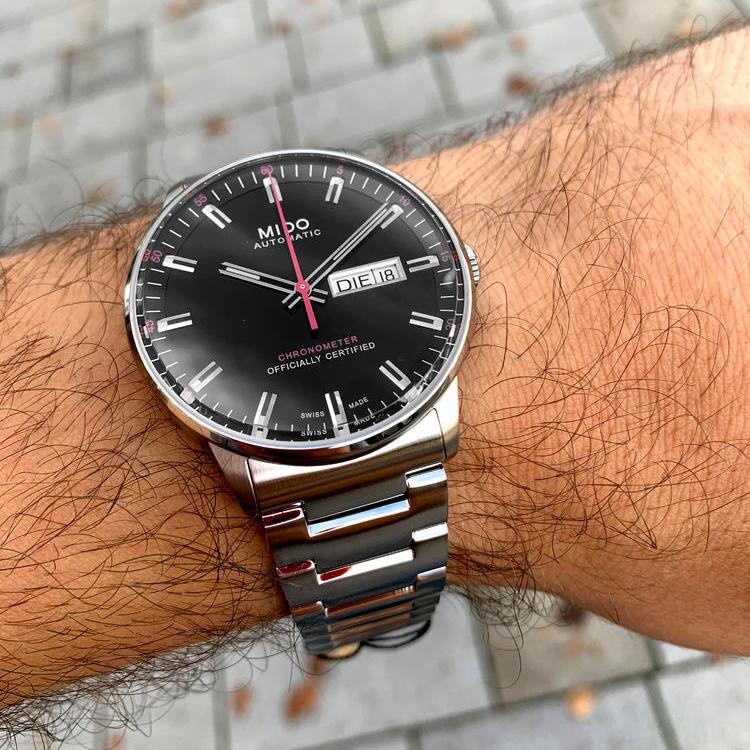 Buy Shop Mido Commander II Automatic Chronometer Grey Dial Silver Steel Strap Watch For Men - M021.431.11.061.00 USA Online