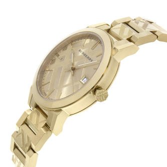 Buy Shop Burberry The City Gold Dial Gold Steel Strap Watch for Women - BU9234 USA Online