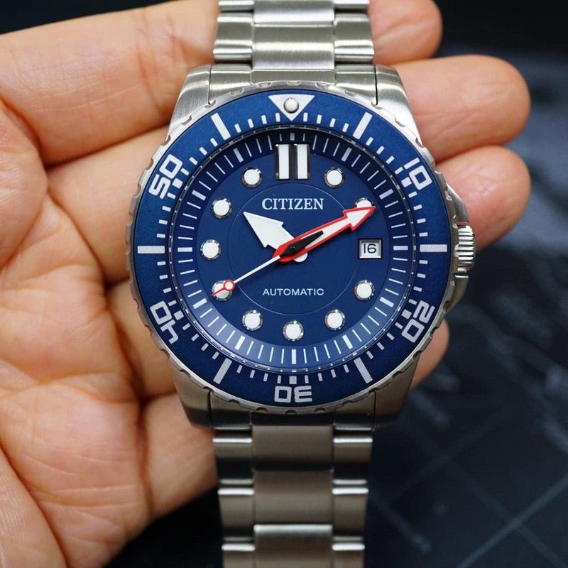 Buy Shop Citizen Promaster Mechanical Blue Dial Silver Steel Strap Watch For Men - NJ0121-89L USA Online