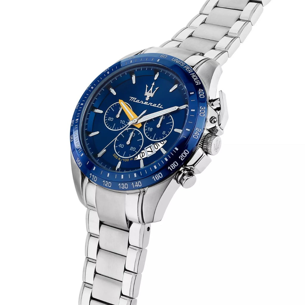 Buy Shop Maserati Traguardo Chronograph Modena Edition Blue Dial Silver Steel Strap Watch For Men - R8871612039 USA Online