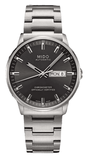 Buy Shop Mido Commander II Automatic Chronometer Grey Dial Silver Steel Strap Watch For Men - M021.431.11.061.00 USA Online