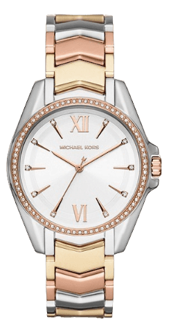 Buy Shop Michael Kors Whitney Quartz White Dial Two Tone Steel Strap Watch For Women - MK6686 USA Online