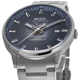 Buy Shop Mido Commander Automatic Gradient Blue Dial Silver Steel Strap Watch For Men - M021.407.11.411.01 USA Online