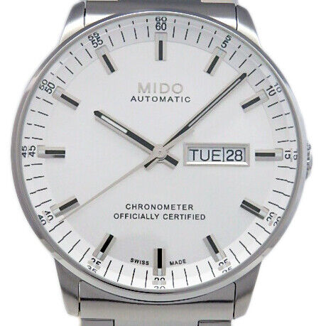 Buy Shop Mido Commander II Automatic Chronometer Silver Dial Silver Steel Strap Watch For Men - M021.431.11.031.00 USA Online