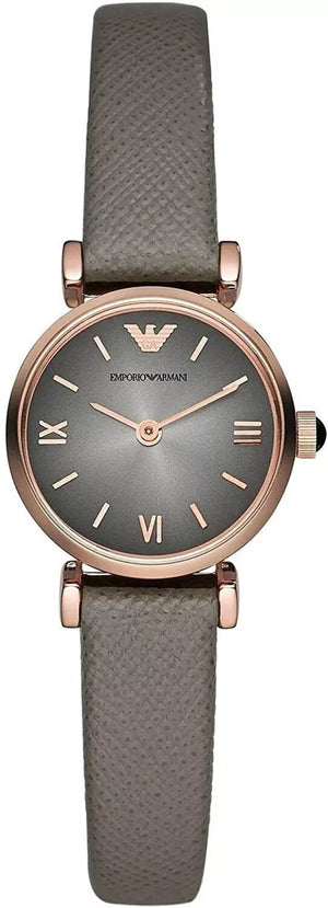 Buy Shop Emporio Armani Gianni T Bar Quartz Gray Dial Gray Leather Strap Watch For Women - AR1727 USA Online