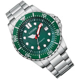 Buy Shop Citizen Promaster Mechanical Green Dial Silver Steel Strap Watch For Men - NJ0129-87X USA Online