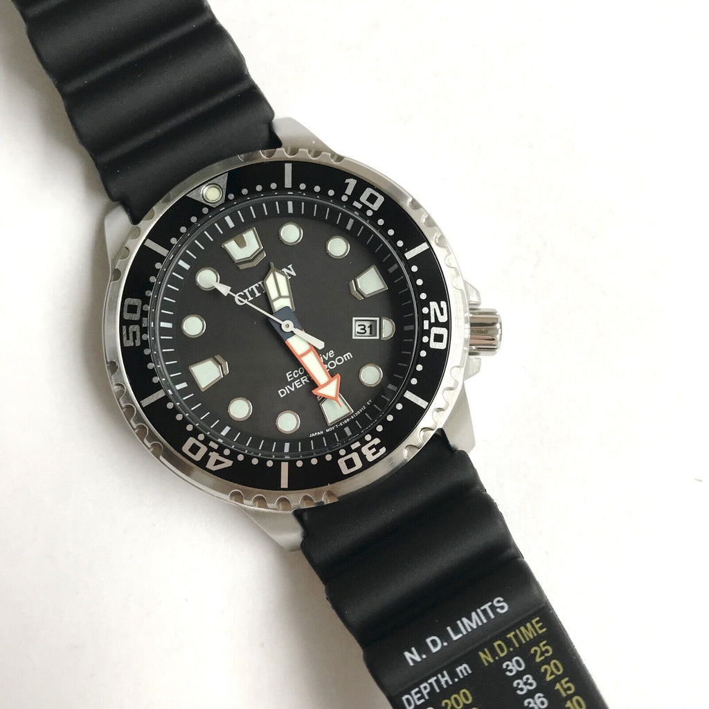 Buy Shop Citizen Eco Drive Pro Master Diver Black Dial Black Steel Strap Watch For Men - BN0150-28E USA Online