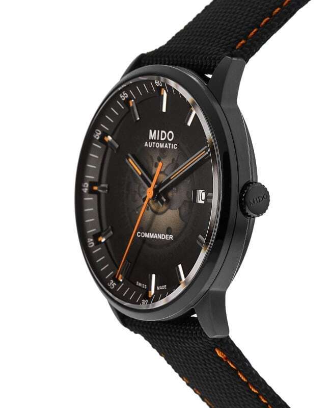 Buy Shop Mido Commander Automatic Gradient Black Dial Black Nylon Strap Watch For Men - M021.407.37.411.00 USA Online