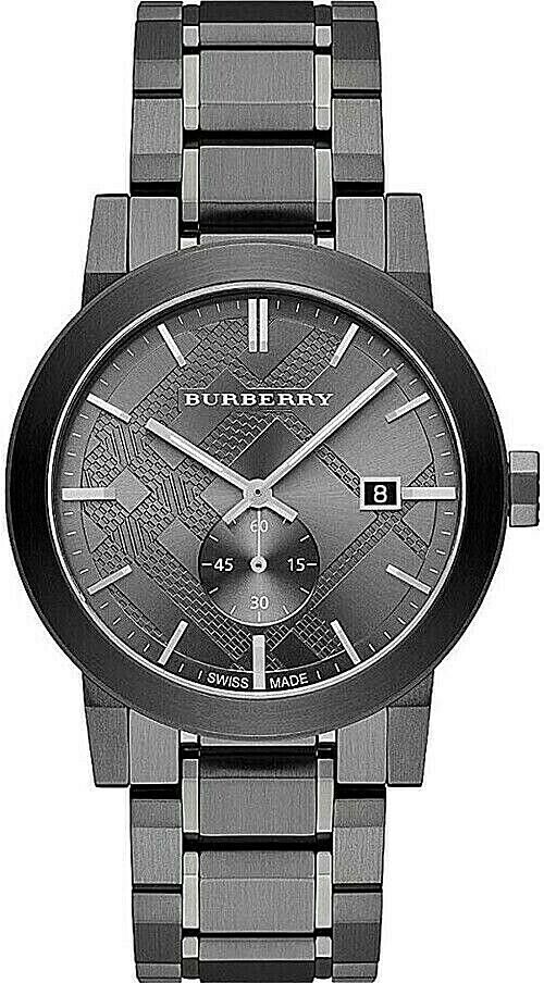 Buy Shop Burberry The City Black Dial Black Steel Strap Watch for Men - BU9902 USA Online