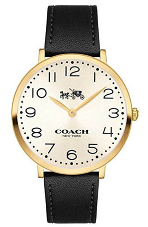 Buy Shop Coach Slim Easton White Dial Black Leather Strap Watch for Women - 14502683 USA Online