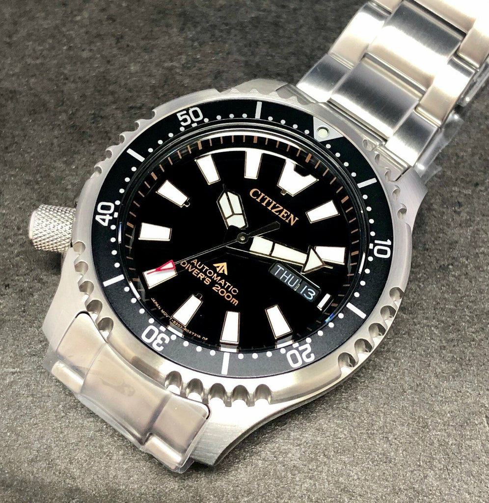 Buy Shop Citizen Promaster 200M Diver Fugu Asian Limited Edition Black Dial Silver Steel Strap Watch For Men - NY0090-86E USA Online