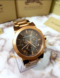 Buy Shop Burberry The City Grey Dial Rose Gold Steel Strap Watch for Men - BU9353 USA Online