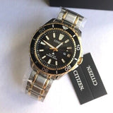 Buy Shop Citizen Eco Drive Promaster Diver Black Dial Two Tone Steel Strap Watch For Men - BN0194-57E USA Online