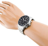 Buy Shop Citizen Eco Drive Chronograph Black Dial Silver Steel Strap Watch For Men - CA0690-88E USA Online