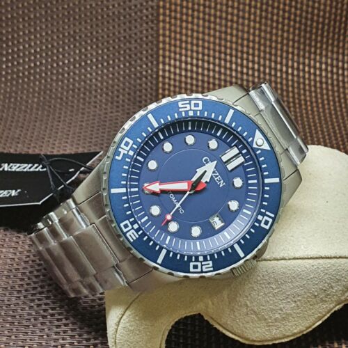 Buy Shop Citizen Promaster Mechanical Blue Dial Silver Steel Strap Watch For Men - NJ0121-89L USA Online