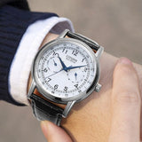 Buy Shop Citizen Eco Drive Silver Dial Black Leather Strap Watch For Men - AO9000-06B USA Online